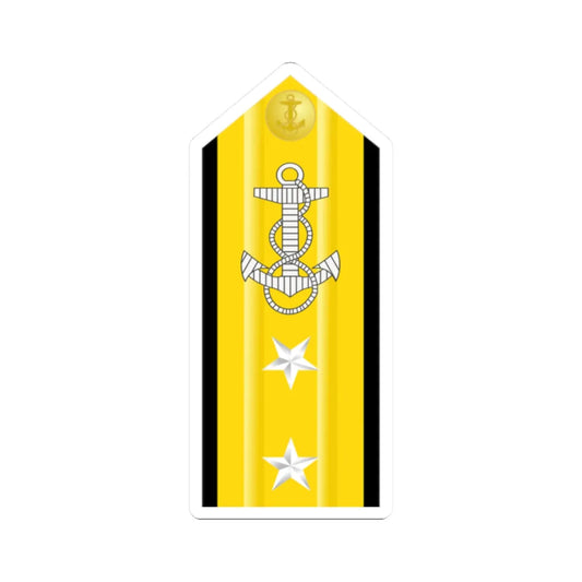 US Navy O8 RADM (United States) (Military Rank) STICKER Vinyl Kiss-Cut Decal 2 Inch White - The Sticker Space