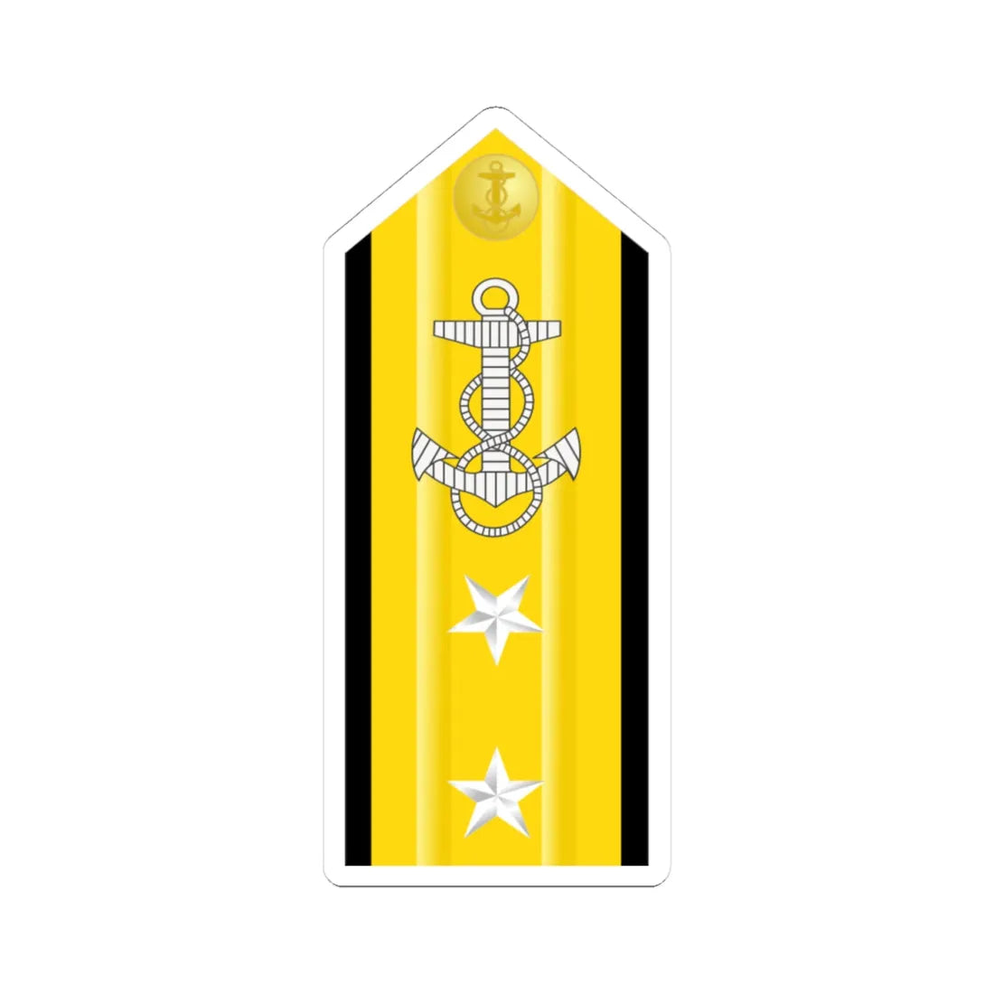 US Navy O8 RADM (United States) (Military Rank) STICKER Vinyl Kiss-Cut Decal 4 Inch White - The Sticker Space