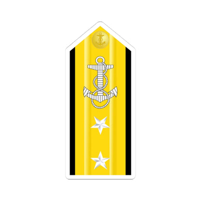 US Navy O8 RADM (United States) (Military Rank) STICKER Vinyl Kiss-Cut Decal 4 Inch White - The Sticker Space