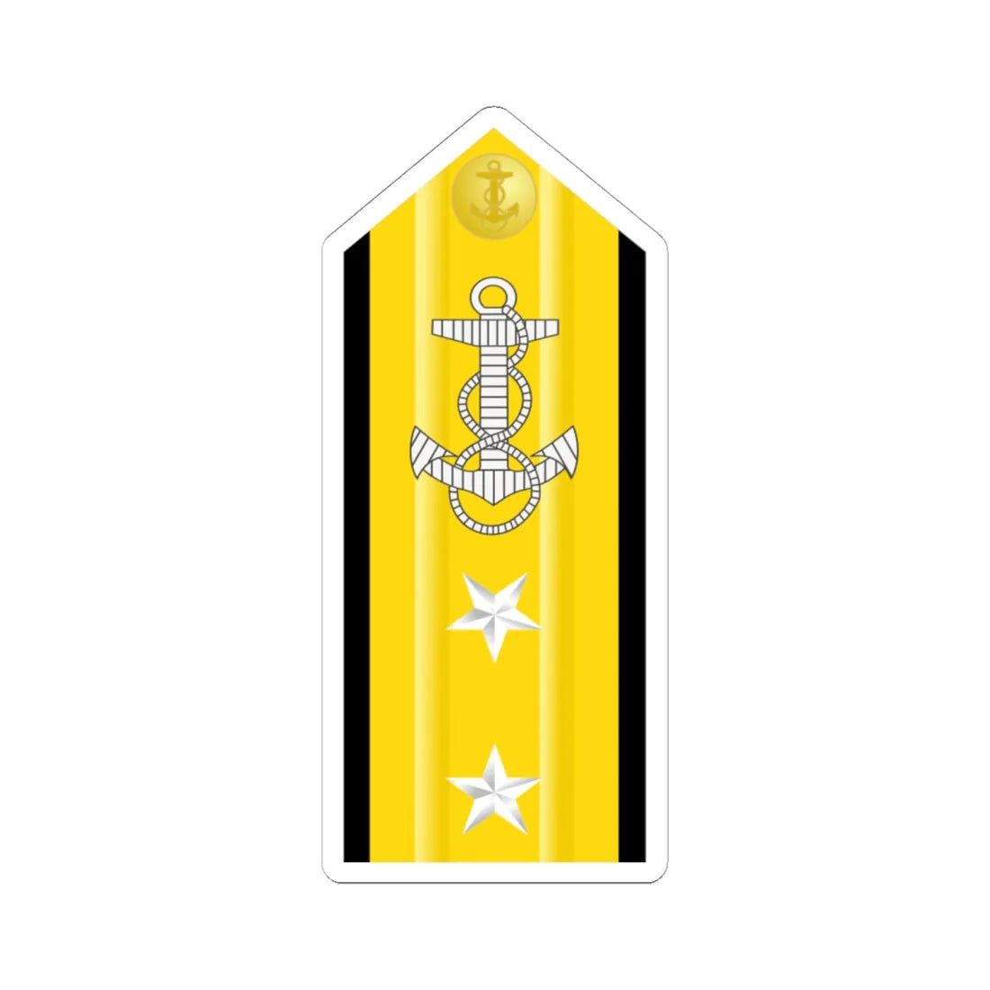 US Navy O8 RADM (United States) (Military Rank) STICKER Vinyl Kiss-Cut Decal 6 Inch White - The Sticker Space