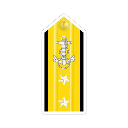 US Navy O8 RADM (United States) (Military Rank) STICKER Vinyl Kiss-Cut Decal 6 Inch White - The Sticker Space