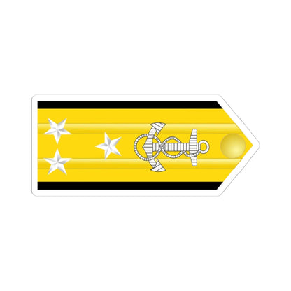 US Navy O9 shoulderboard horizontal (United States) (Military Rank) STICKER Vinyl Kiss-Cut Decal 4 Inch White - The Sticker Space