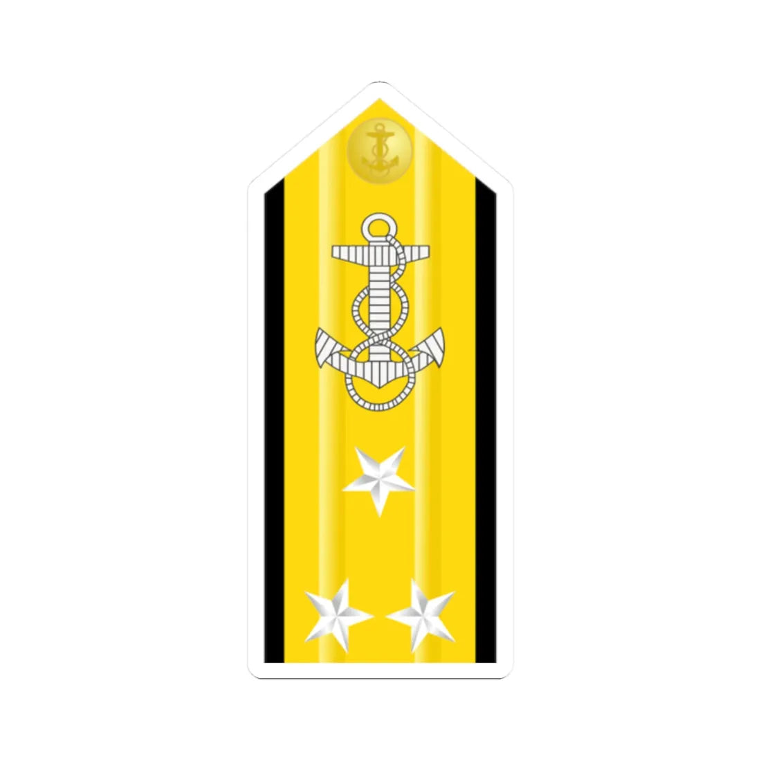 US Navy O9 VADM (United States) (Military Rank) STICKER Vinyl Kiss-Cut Decal 2 Inch White - The Sticker Space