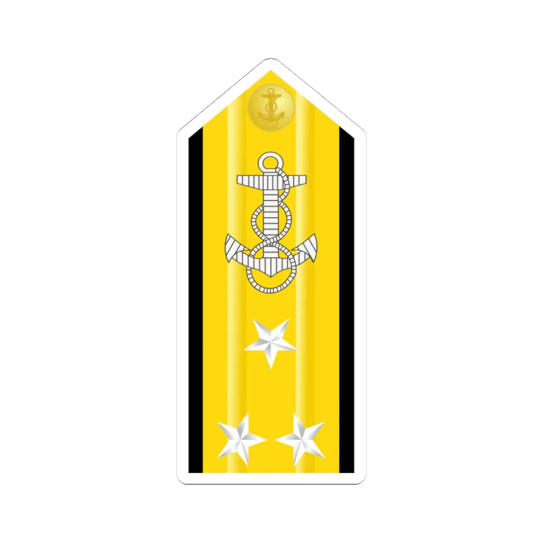 US Navy O9 VADM (United States) (Military Rank) STICKER Vinyl Kiss-Cut Decal 4 Inch White - The Sticker Space