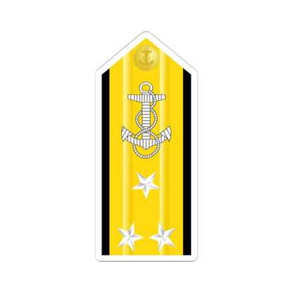 US Navy O9 VADM (United States) (Military Rank) STICKER Vinyl Kiss-Cut Decal 6 Inch White - The Sticker Space