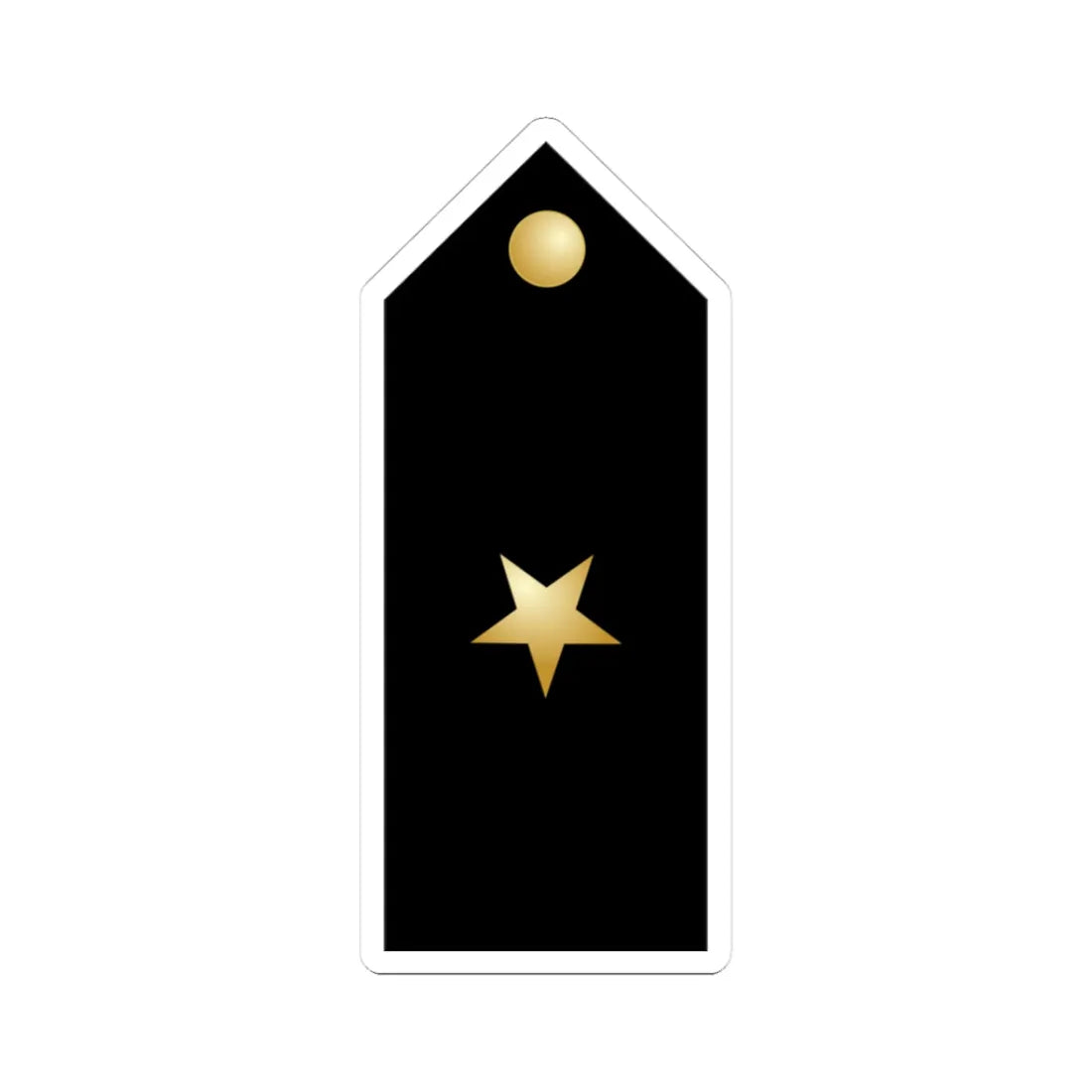 US Navy OC shoulderboard (United States) (Military Rank) STICKER Vinyl Kiss-Cut Decal 3 Inch White - The Sticker Space