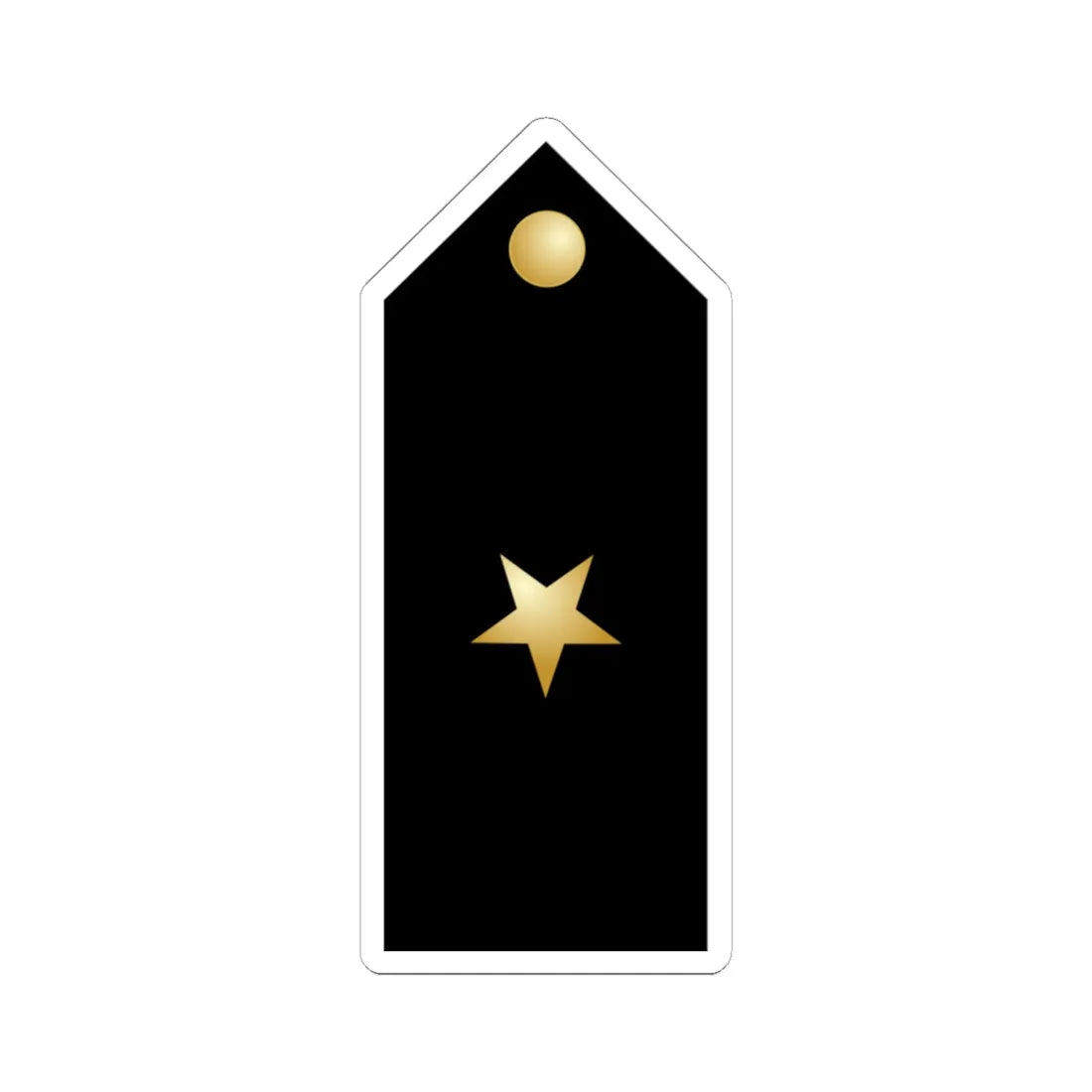 US Navy OC shoulderboard (United States) (Military Rank) STICKER Vinyl Kiss-Cut Decal 6 Inch White - The Sticker Space