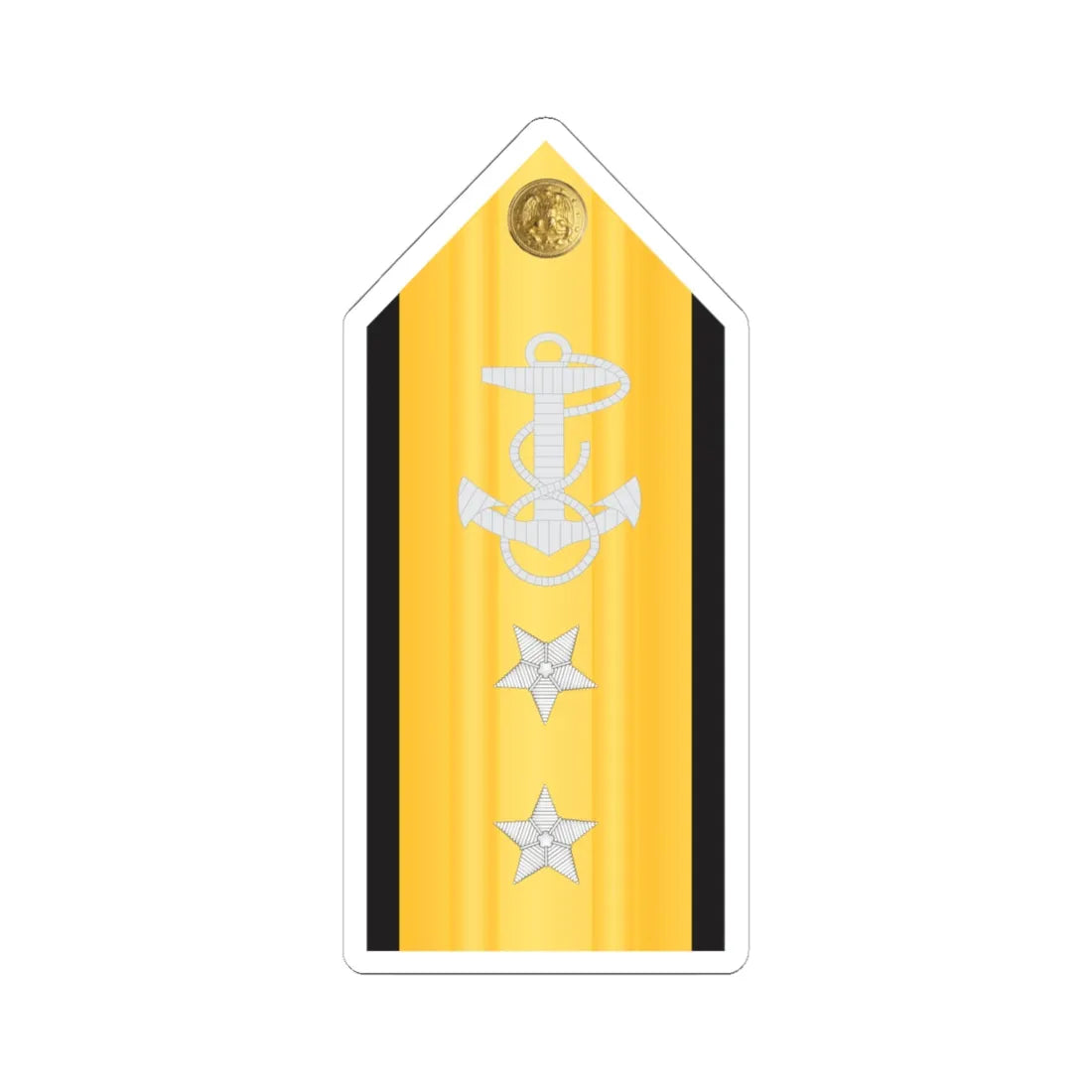 U.S. Navy Rear Admiral O 8 shoulder board (United States) (Military Rank) STICKER Vinyl Kiss-Cut Decal 6 Inch White - The Sticker Space