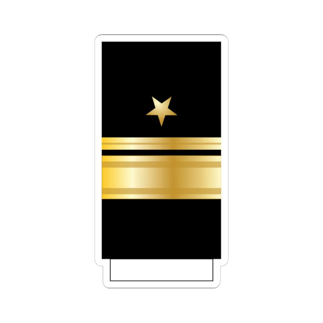 US Navy Sleeve O8 RADM (United States) (Military Rank) STICKER Vinyl Kiss-Cut Decal 6 Inch White - The Sticker Space