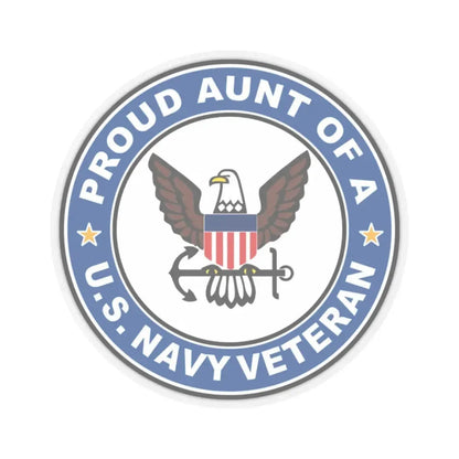 US Navy Veteran Proud Aunt (U.S. Navy) STICKER Vinyl Kiss-Cut Decal 2 Inch Transparent - The Sticker Space