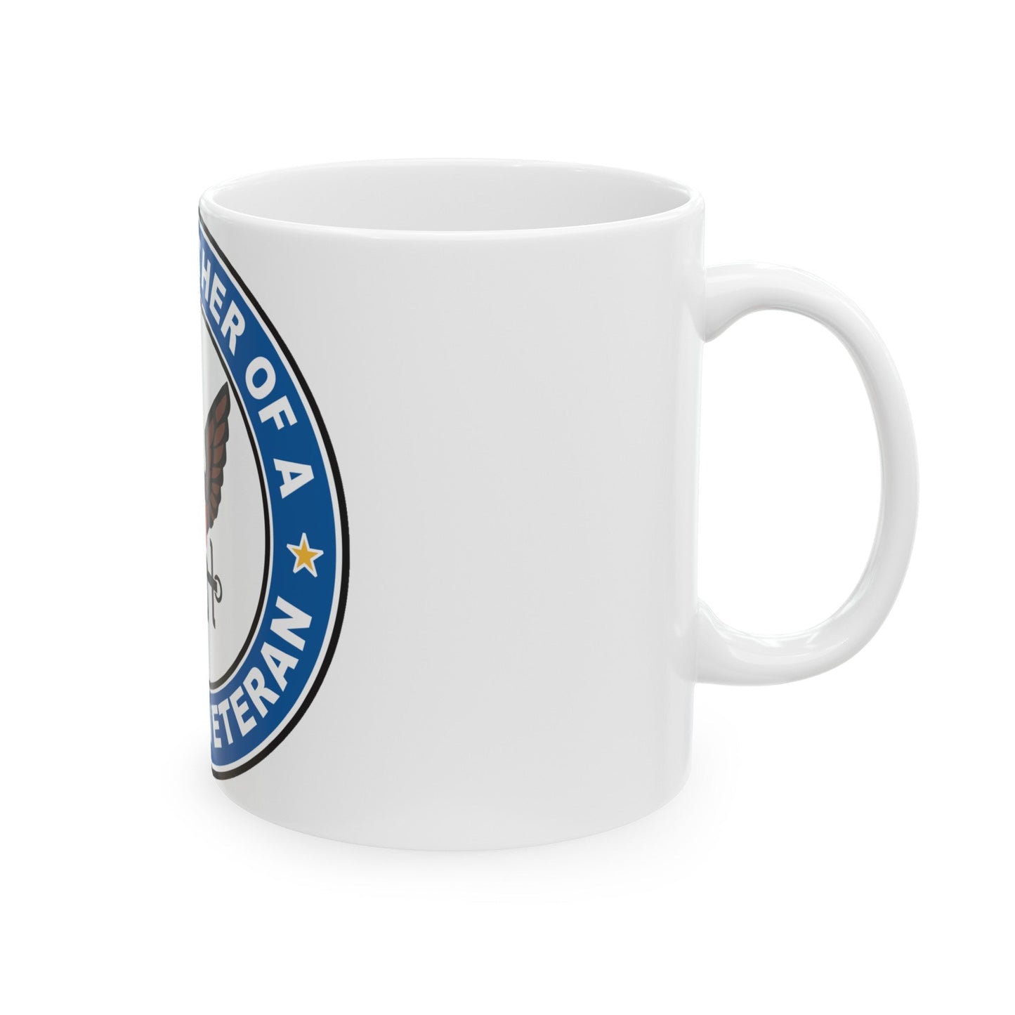 US Navy Veteran Proud Brother (U.S. Navy) White Coffee Mug-The Sticker Space