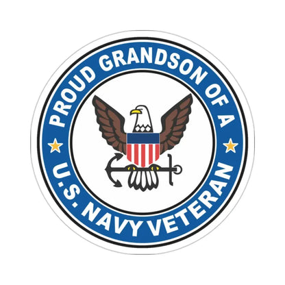 US Navy Veteran Proud Grandson (U.S. Navy) STICKER Vinyl Die-Cut Decal 2 Inch - The Sticker Space