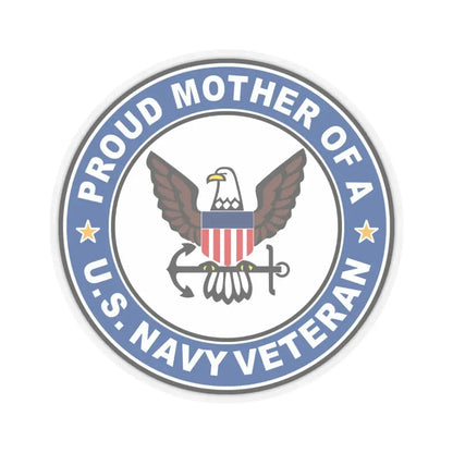 US Navy Veteran Proud Mother (U.S. Navy) STICKER Vinyl Kiss-Cut Decal 6 Inch Transparent - The Sticker Space