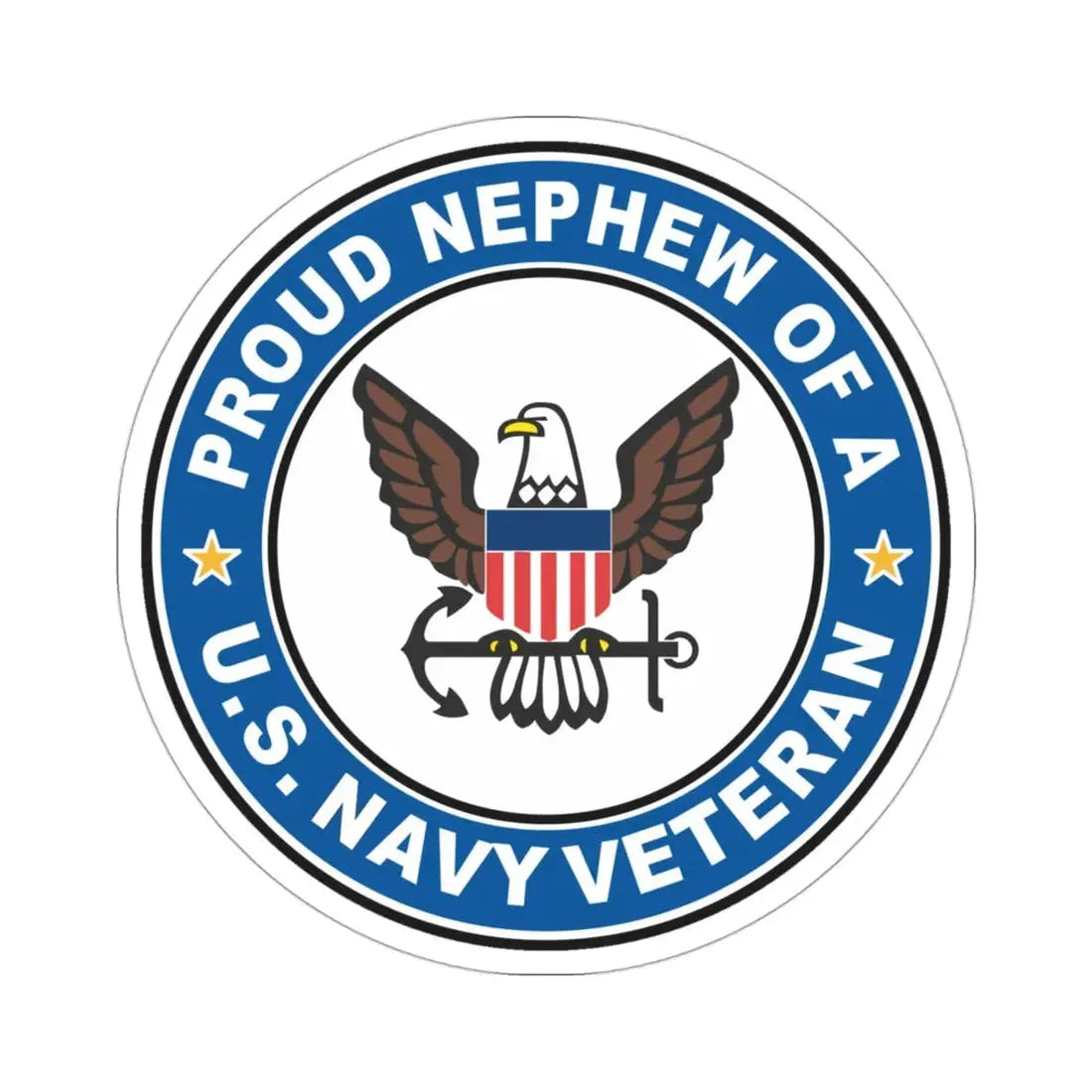 US Navy Veteran Proud Nephew (U.S. Navy) STICKER Vinyl Die-Cut Decal 3 Inch - The Sticker Space