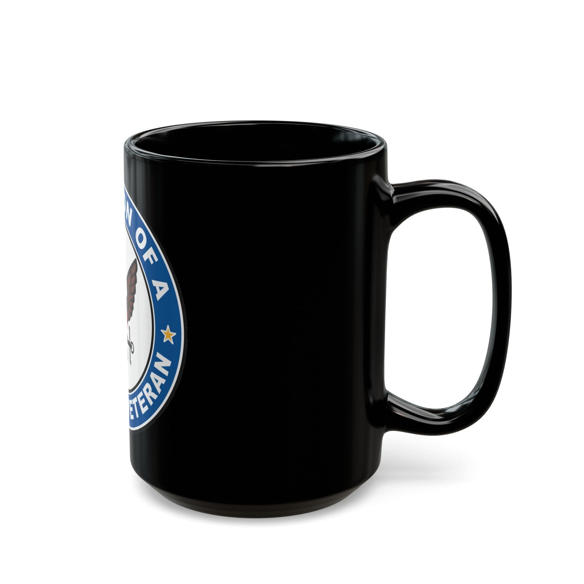 US Navy Veteran Proud Son (U.S. Navy) Black Coffee Mug-The Sticker Space