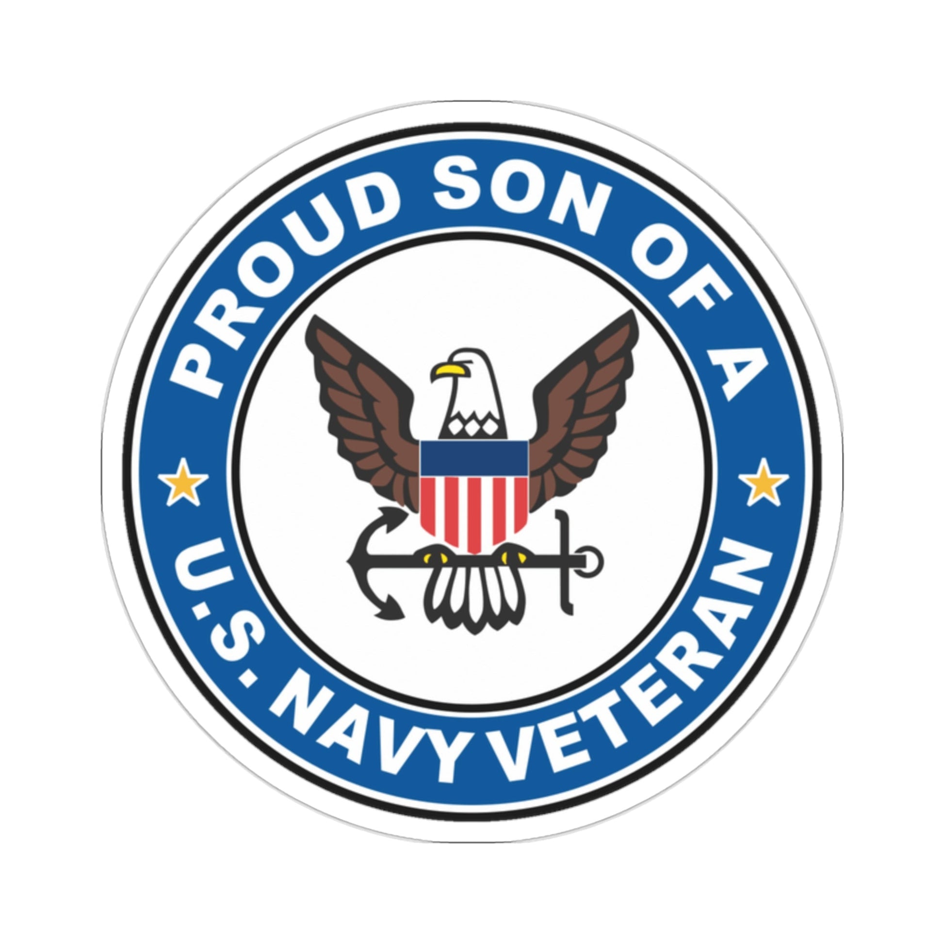 US Navy Veteran Proud Son (U.S. Navy) STICKER Vinyl Die-Cut Decal-2 Inch-The Sticker Space