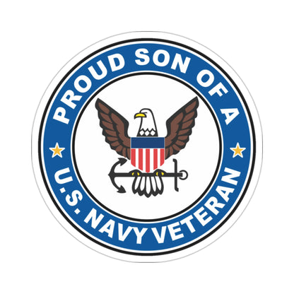 US Navy Veteran Proud Son (U.S. Navy) STICKER Vinyl Die-Cut Decal-2 Inch-The Sticker Space