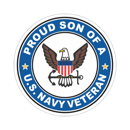 US Navy Veteran Proud Son (U.S. Navy) STICKER Vinyl Die-Cut Decal-3 Inch-The Sticker Space