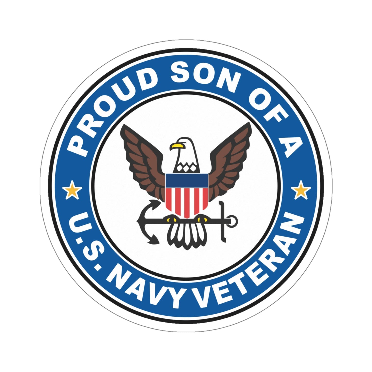 US Navy Veteran Proud Son (U.S. Navy) STICKER Vinyl Die-Cut Decal-5 Inch-The Sticker Space