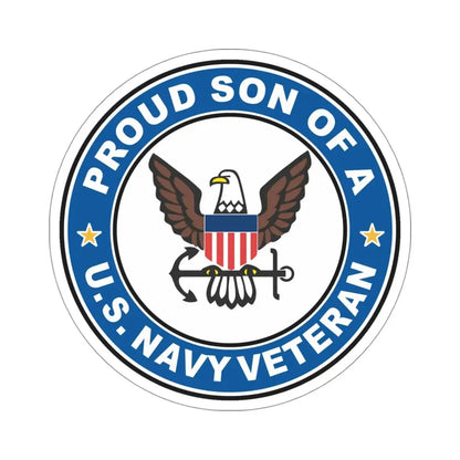 US Navy Veteran Proud Son (U.S. Navy) STICKER Vinyl Die-Cut Decal 4 Inch - The Sticker Space