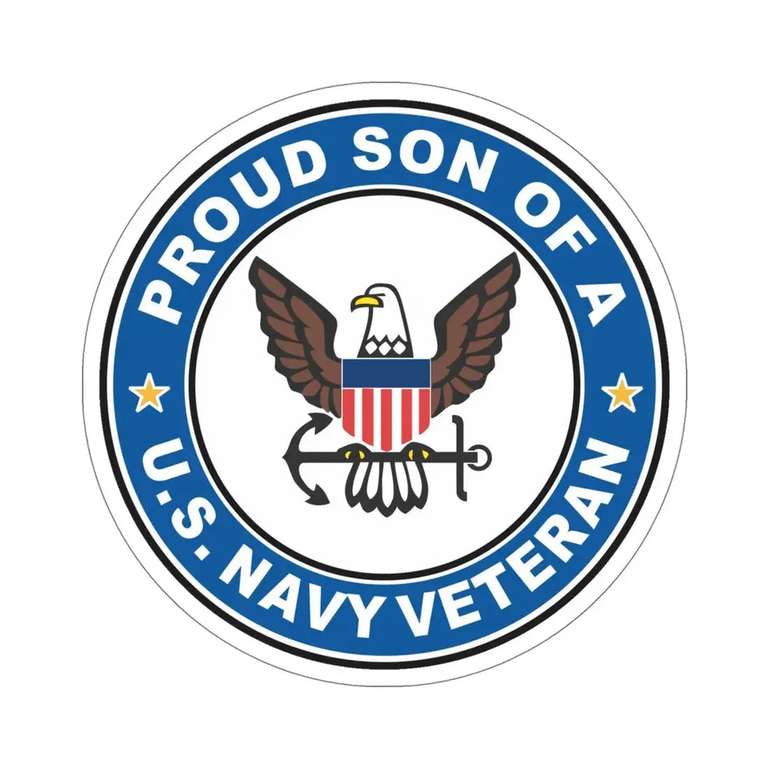 US Navy Veteran Proud Son (U.S. Navy) STICKER Vinyl Die-Cut Decal 6 Inch - The Sticker Space