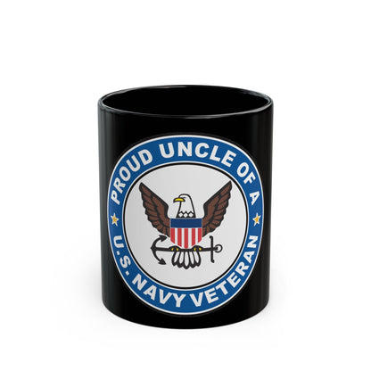 US Navy Veteran Proud Uncle (U.S. Navy) Black Coffee Mug-11oz-The Sticker Space