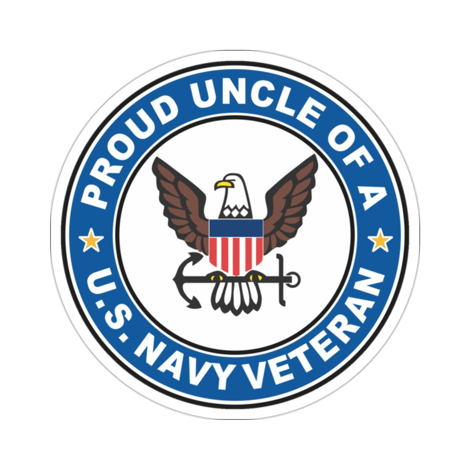 US Navy Veteran Proud Uncle (U.S. Navy) STICKER Vinyl Die-Cut Decal-2 Inch-The Sticker Space