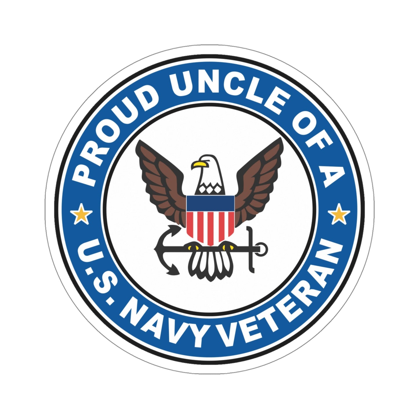 US Navy Veteran Proud Uncle (U.S. Navy) STICKER Vinyl Die-Cut Decal-5 Inch-The Sticker Space