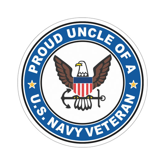 US Navy Veteran Proud Uncle (U.S. Navy) STICKER Vinyl Die-Cut Decal-6 Inch-The Sticker Space