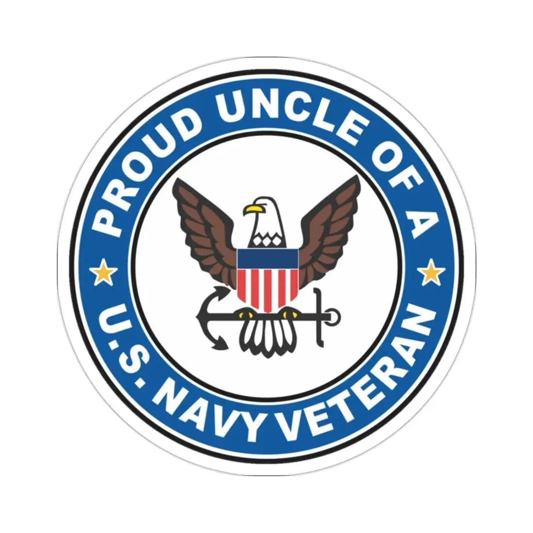 US Navy Veteran Proud Uncle (U.S. Navy) STICKER Vinyl Die-Cut Decal 2 Inch - The Sticker Space