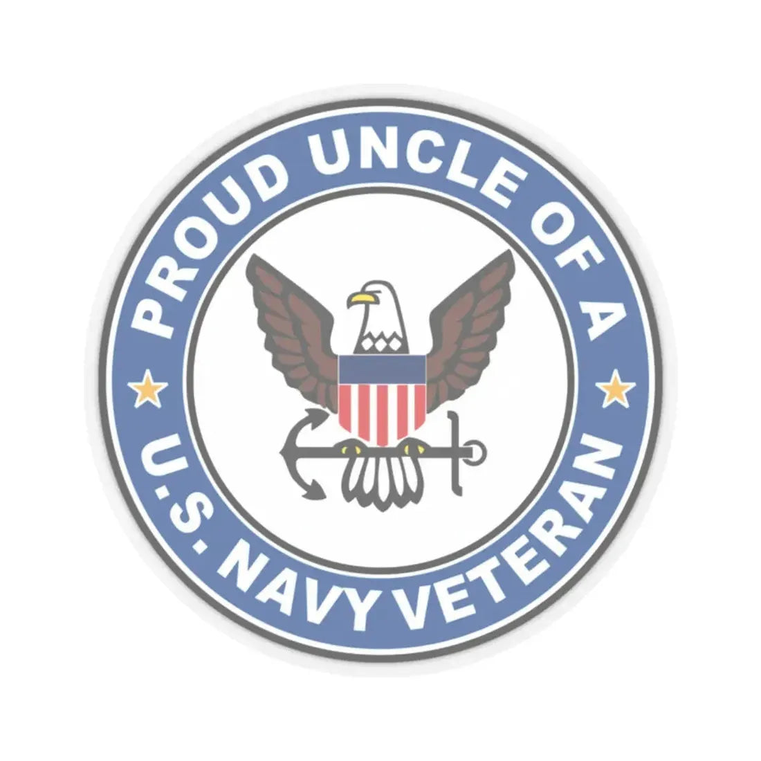 US Navy Veteran Proud Uncle (U.S. Navy) STICKER Vinyl Kiss-Cut Decal 2 Inch Transparent - The Sticker Space