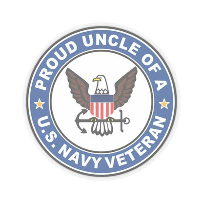 US Navy Veteran Proud Uncle (U.S. Navy) STICKER Vinyl Kiss-Cut Decal 2 Inch Transparent - The Sticker Space