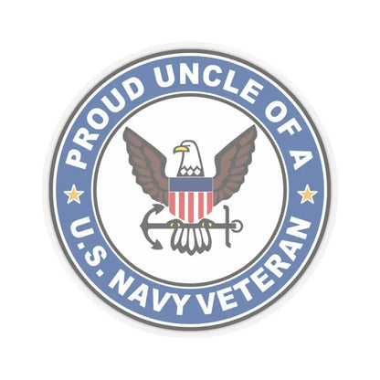 US Navy Veteran Proud Uncle (U.S. Navy) STICKER Vinyl Kiss-Cut Decal 3 Inch Transparent - The Sticker Space