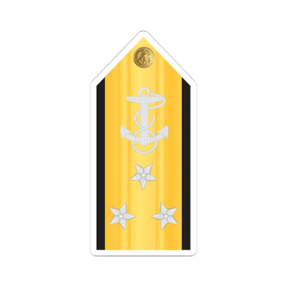 U.S. Navy Vice Admiral O 9 shoulder board (United States) (Military Rank) STICKER Vinyl Kiss-Cut Decal 4 Inch White - The Sticker Space