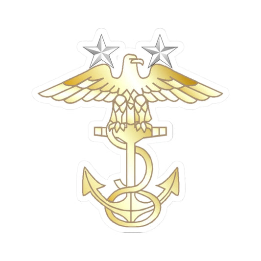 U.S.   NJROTC MCPO insignia (United States) (Military Rank) STICKER Vinyl Kiss-Cut Decal 2 Inch White - The Sticker Space