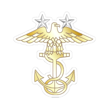 U.S.   NJROTC MCPO insignia (United States) (Military Rank) STICKER Vinyl Kiss-Cut Decal 4 Inch White - The Sticker Space