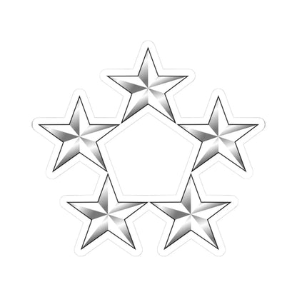 US O11 insignia (United States) (Military Rank) STICKER Vinyl Kiss-Cut Decal 3 Inch White - The Sticker Space