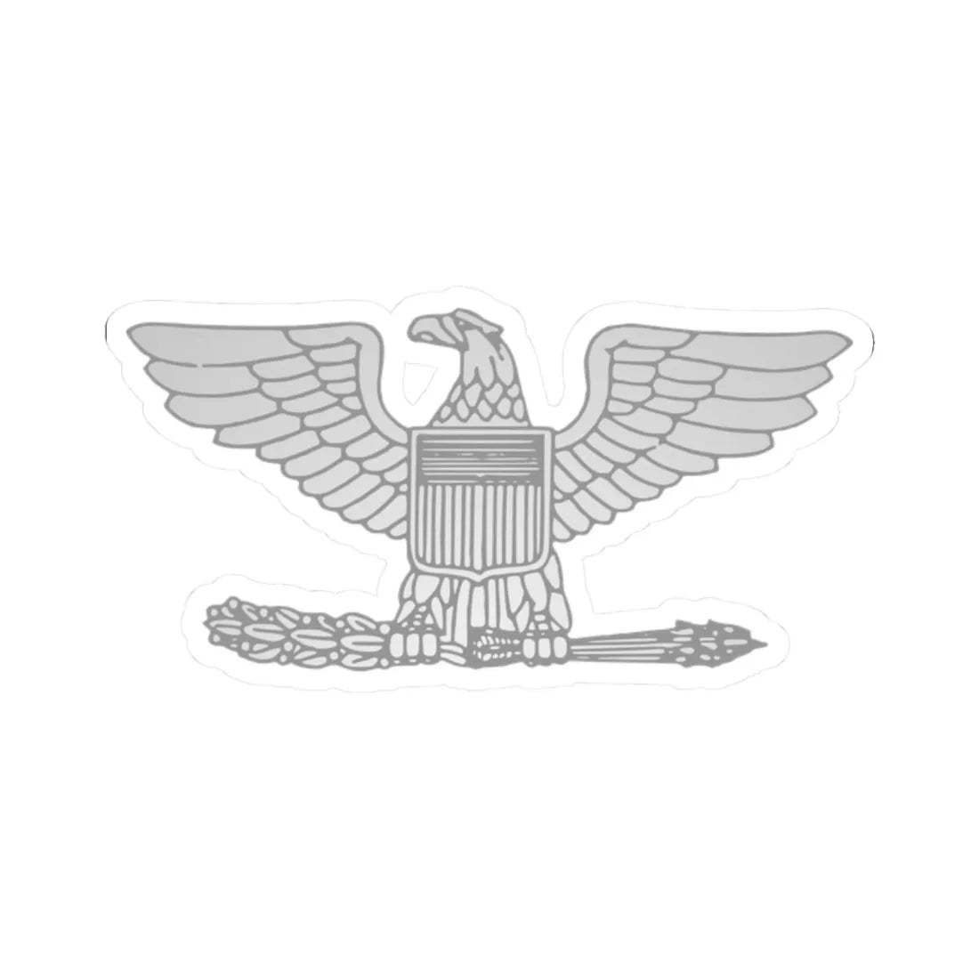 US O6 insignia shaded (United States) (Military Rank) STICKER Vinyl Kiss-Cut Decal 2 Inch White - The Sticker Space