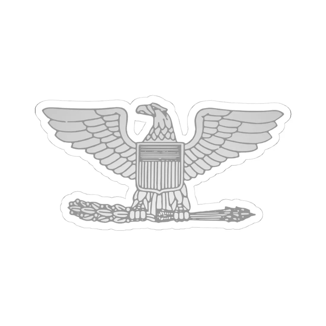 US O6 insignia shaded (United States) (Military Rank) STICKER Vinyl Kiss-Cut Decal 4 Inch White - The Sticker Space