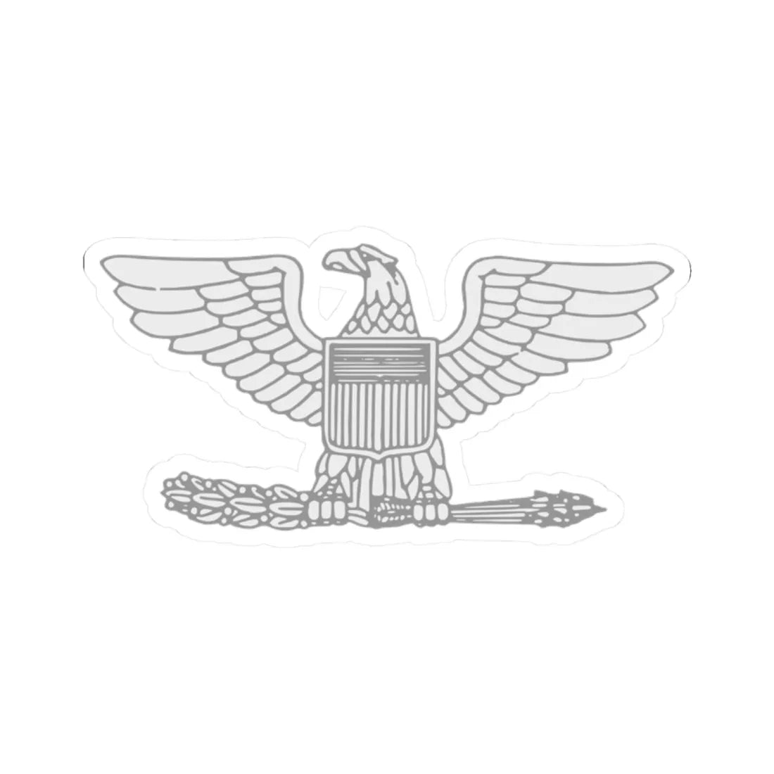 US O6 insignia (United States) (Military Rank) STICKER Vinyl Kiss-Cut Decal 2 Inch White - The Sticker Space