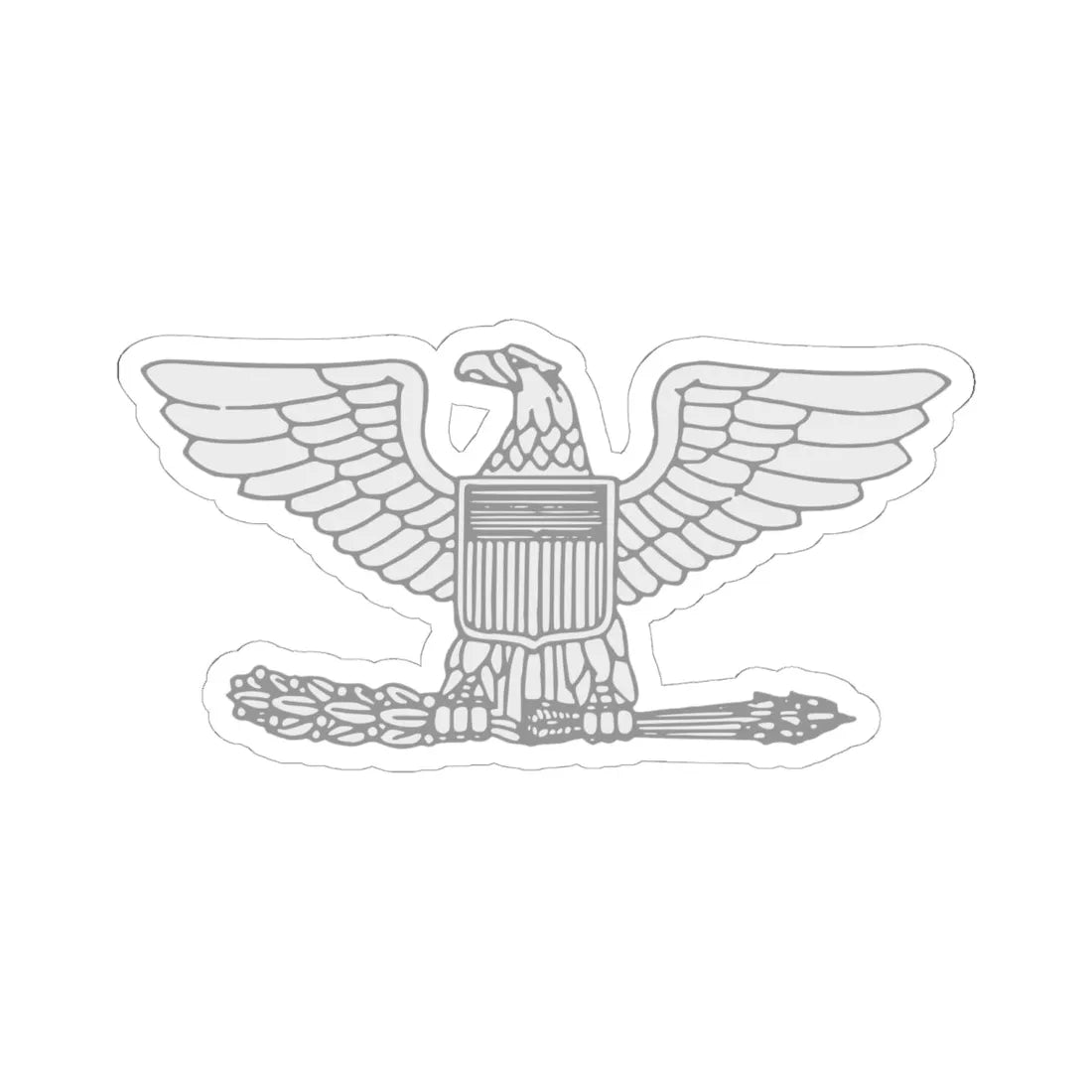 US O6 insignia (United States) (Military Rank) STICKER Vinyl Kiss-Cut Decal 6 Inch White - The Sticker Space