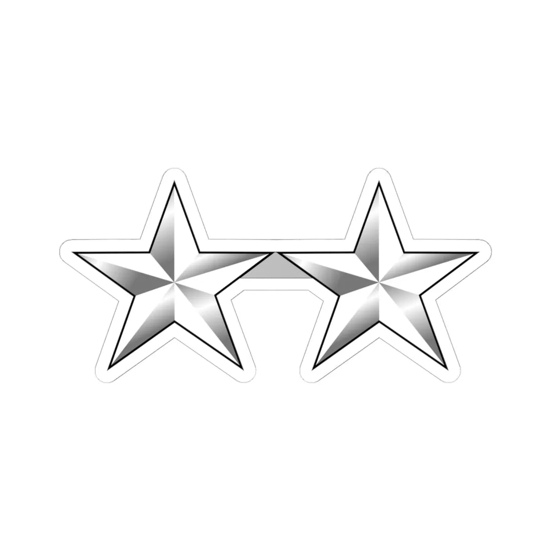 US O8 insignia holding bar (United States) (Military Rank) STICKER Vinyl Kiss-Cut Decal 6 Inch White - The Sticker Space