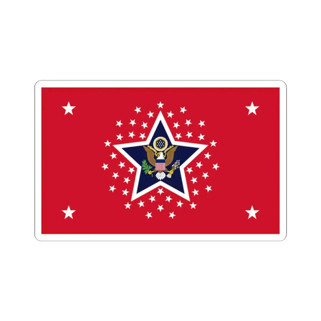 US Presidential Flag Army 1898 (United States) STICKER Vinyl Kiss-Cut Decal 2 Inch White - The Sticker Space