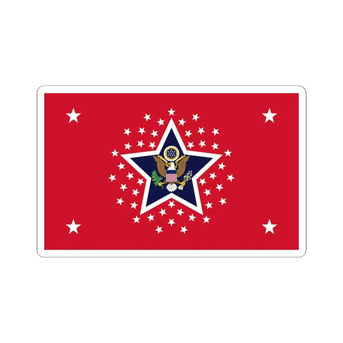US Presidential Flag Army 1898 (United States) STICKER Vinyl Kiss-Cut Decal 3 Inch White - The Sticker Space
