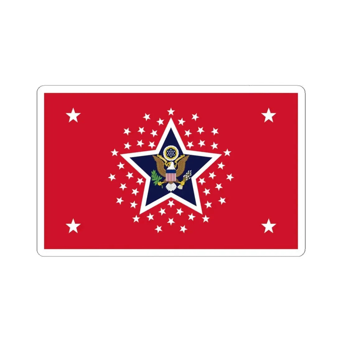 US Presidential Flag Army 1898 (United States) STICKER Vinyl Kiss-Cut Decal 6 Inch White - The Sticker Space