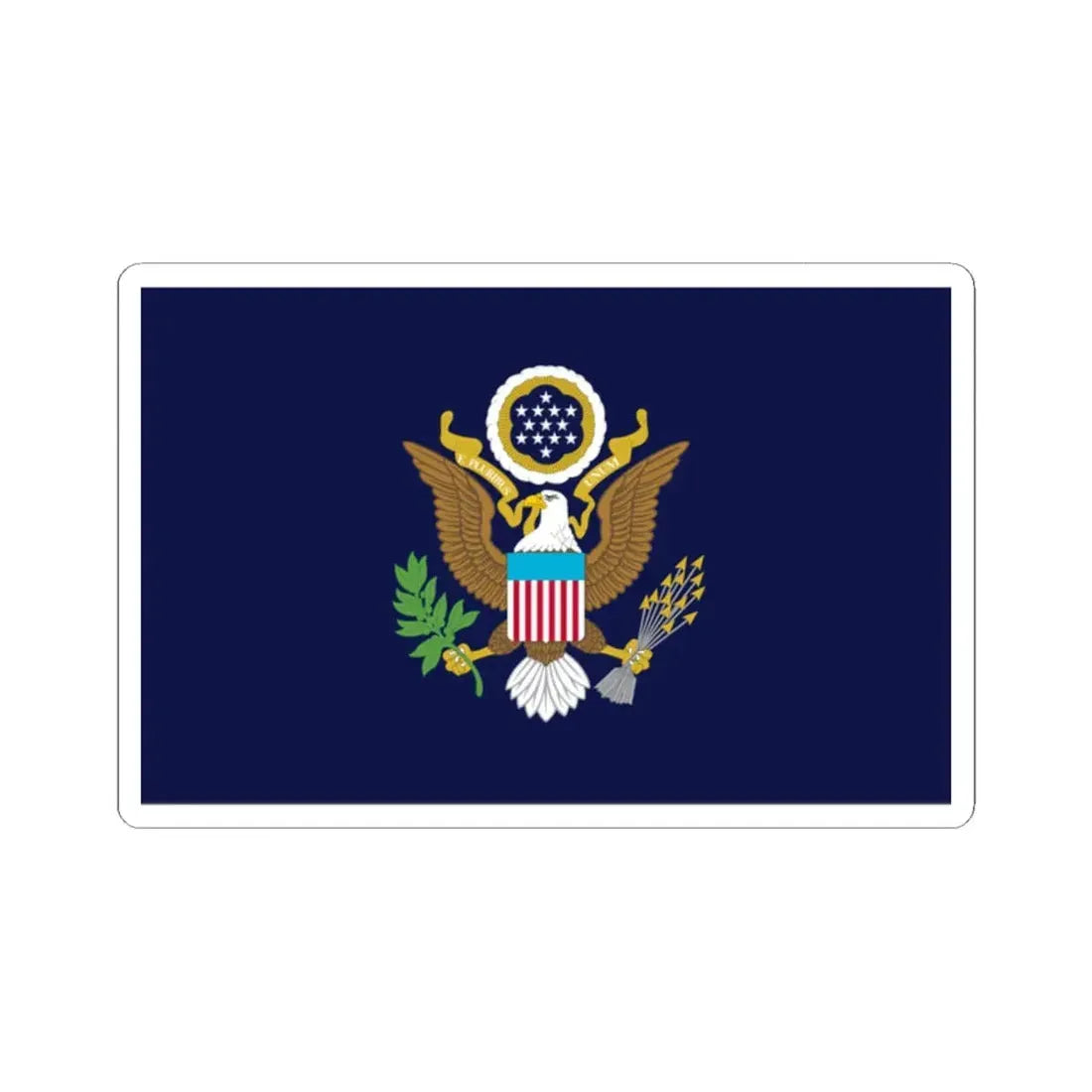 US Presidential Flag Navy 1899 (United States) STICKER Vinyl Kiss-Cut Decal 2 Inch White - The Sticker Space