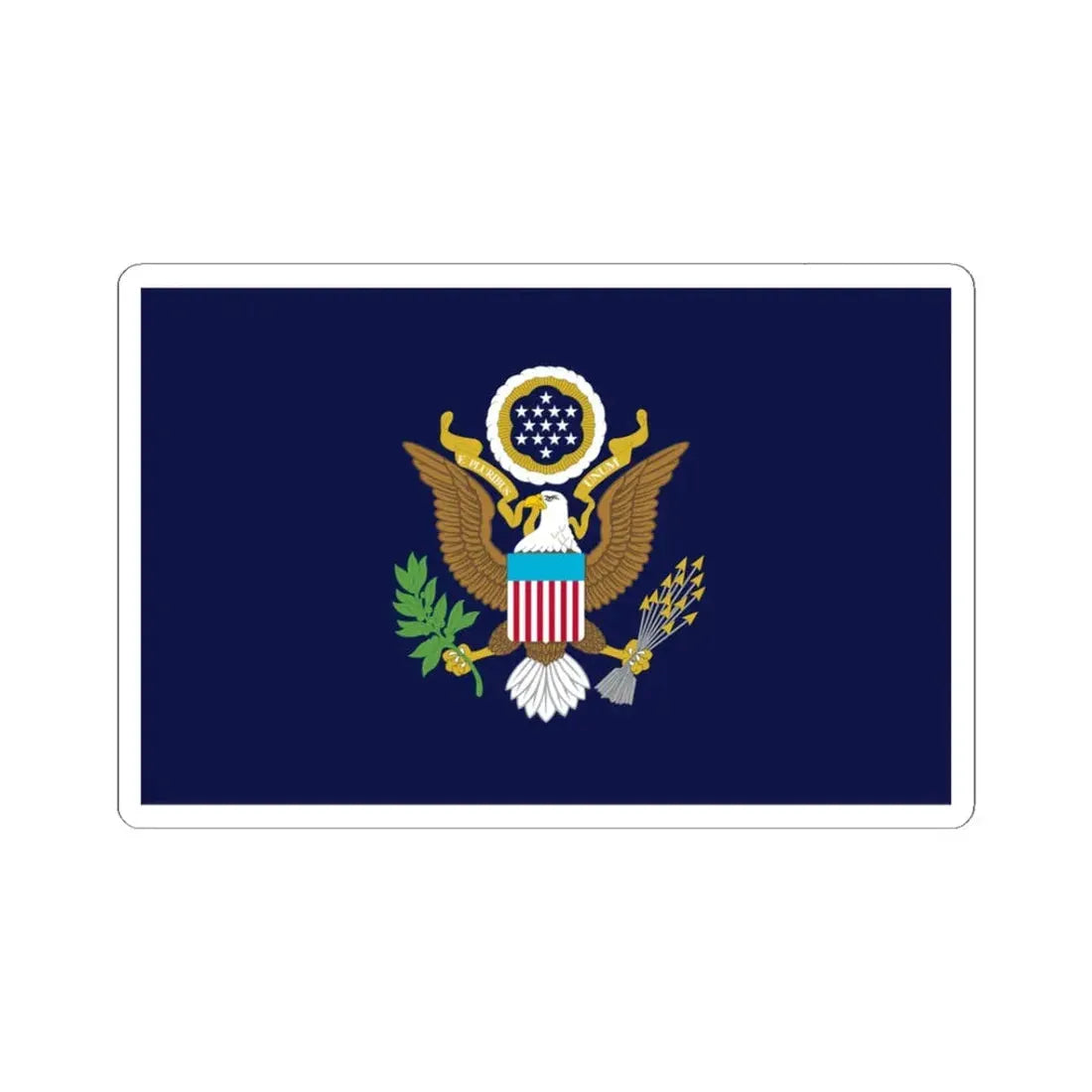 US Presidential Flag Navy 1899 (United States) STICKER Vinyl Kiss-Cut Decal 3 Inch White - The Sticker Space