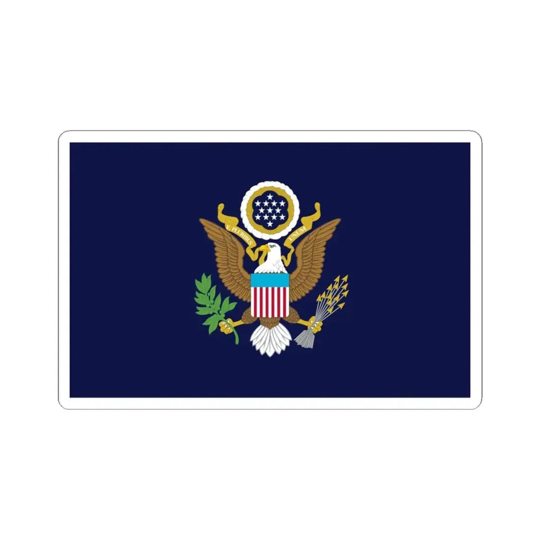 US Presidential Flag Navy 1899 (United States) STICKER Vinyl Kiss-Cut Decal 6 Inch White - The Sticker Space