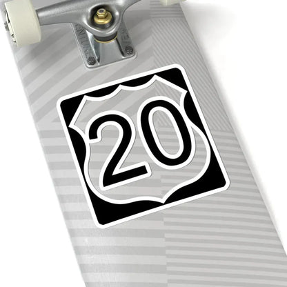 US Route 20 in Illinois Road Sign (Illinois) (Road Sign) STICKER Vinyl Kiss-Cut Decal - The Sticker Space