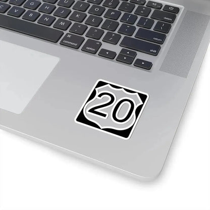 US Route 20 in Illinois Road Sign (Illinois) (Road Sign) STICKER Vinyl Kiss-Cut Decal - The Sticker Space